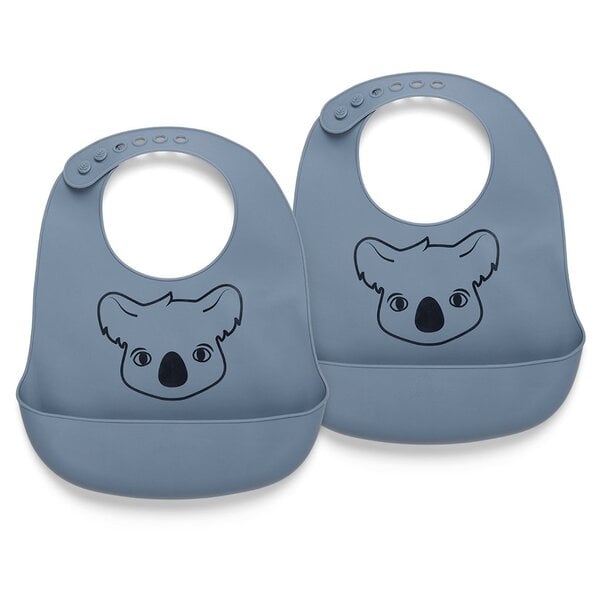 Nuuroo Nuuroo Alfie Silicone Short Bib 2-pack with print