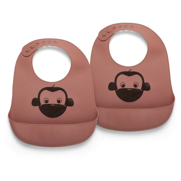 Nuuroo Nuuroo Alfie Silicone Short Bib 2-pack with print