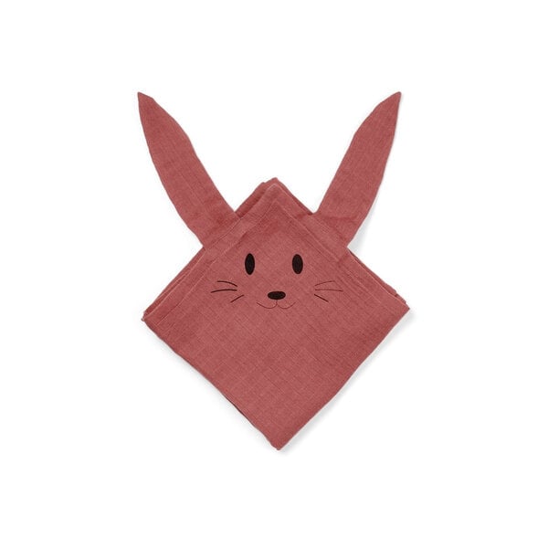 Nuuroo Nuuroo Bjørk Hugging Muslin Cloth 2-Pack Rabbit