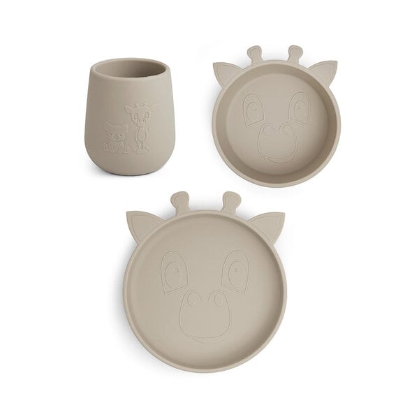 Nuuroo Nuuroo Judi Silicone Dinner Set 3-Pack Giraf