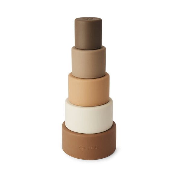 Nuuroo Nuuroo fromja Silicone Stacking Tower-Brown Color Mix