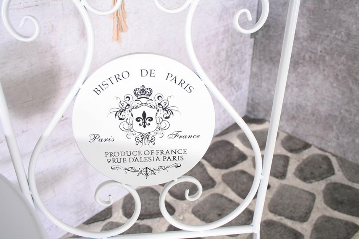 Sens bistroset paris 3-delig metaal wit