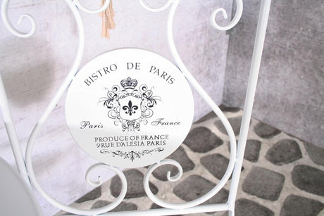 Sens bistroset paris 3-delig metaal wit