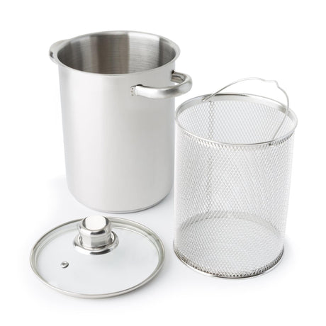 Kuchynské náradie imperial kitchen špargľa panvica na cestoviny 19x14 cm nerez
