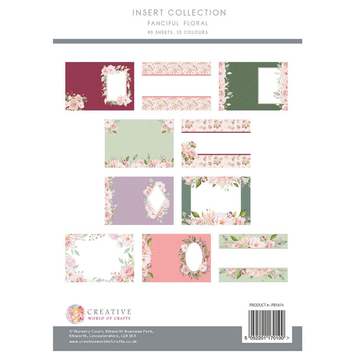 The paper boutique • fanciful florals insert collection