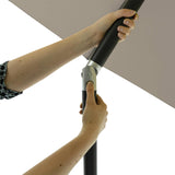 Madison Parasol Elba Push-up 300cm hellgrau