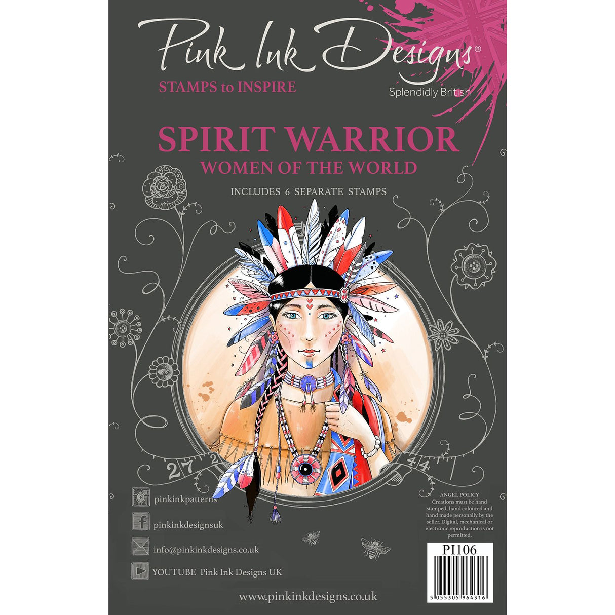 Pink ink designs • clear stamp set spirit warrior