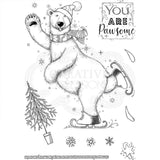 Pink ink designs • clear stamp beary christmas