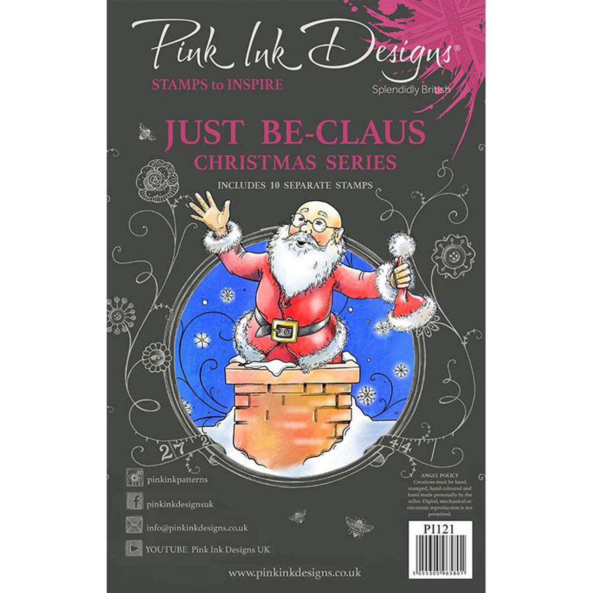 Pink ink designs • clear stamp just be-claus