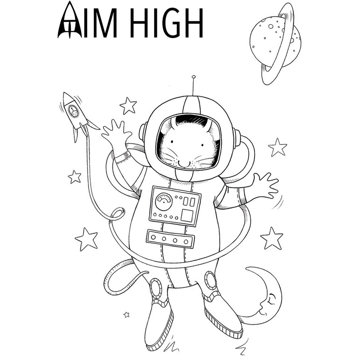 Pink ink designs • clear stamp set rocket mouse