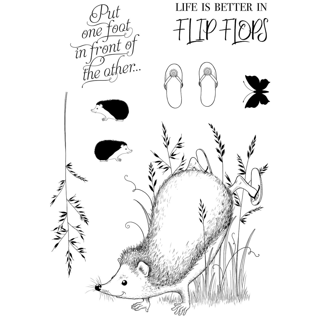 Pink ink designs • clear stamp set groundhog day