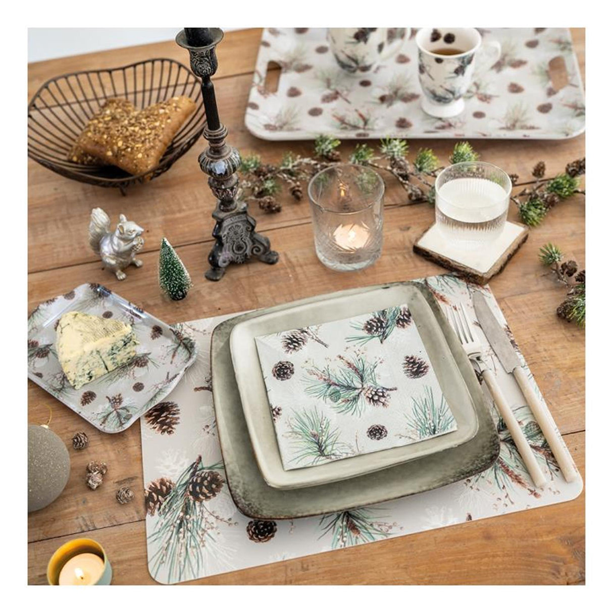 Ambiente potholder pine cone all over