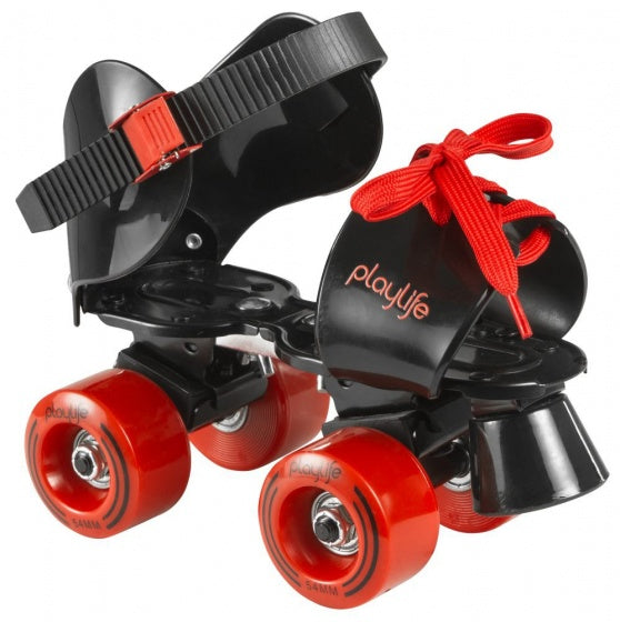 Playlife Zockerroller Skates Junior schwaarz rout Gréisst 28 38 37