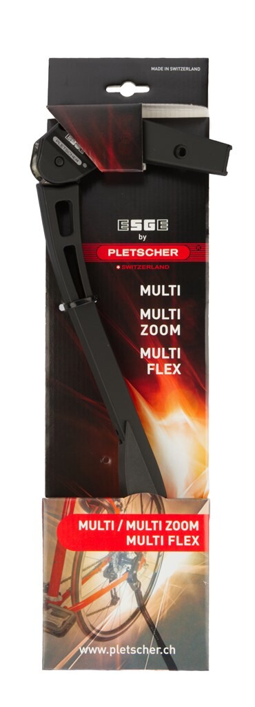 Pletscher esge side standard multi zoom justerbar, sort - kort