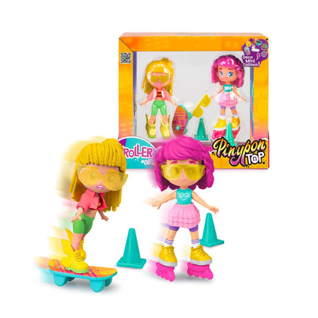 Pinypon top roller girls set with tattoos