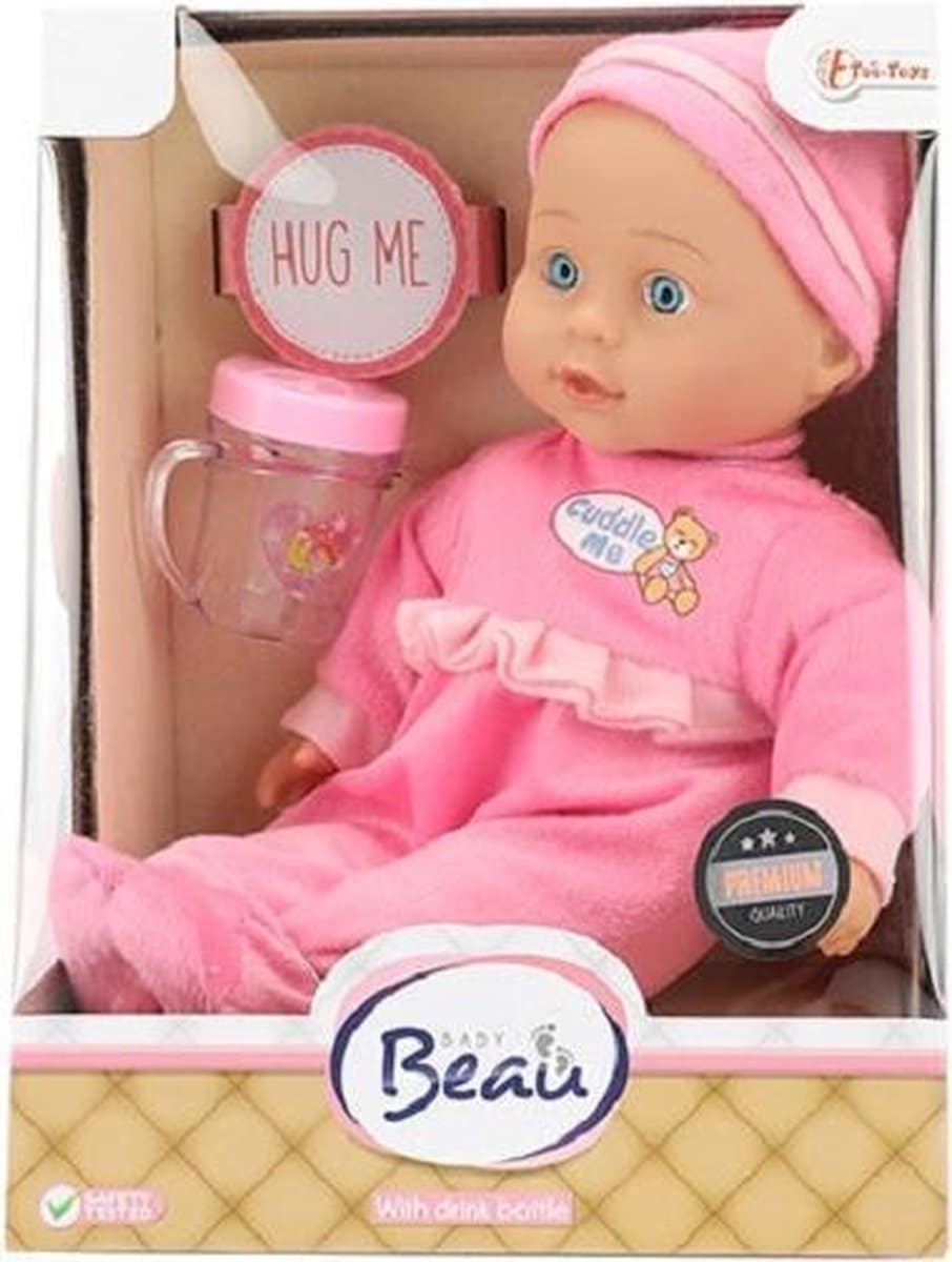 Beau Baby Baby Pop with Bottle, 30cm