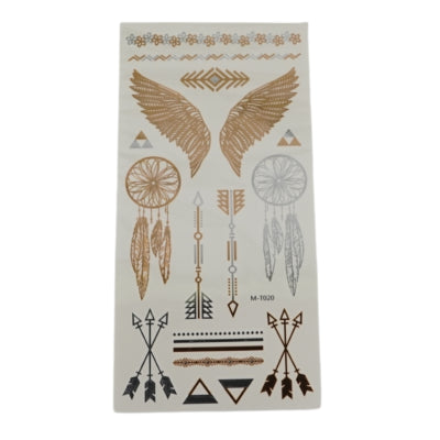 Metallic Tattoo Set 21 cm | 72 Stéck