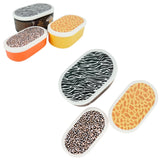 Lunch box kids oval 3 assorted set of 3 | 10 pieces