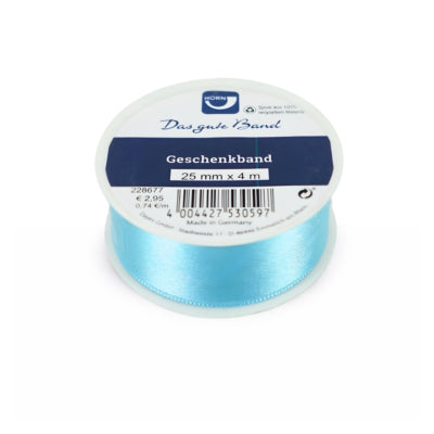 Horn Geschenkband satinblau 4 m | 48 Stéck