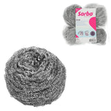 Sorbo stainless steel pan scourer set of 4 | 12 pieces