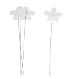 Decorative plug flower white 38 cm set of 4 | 24 pieces