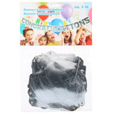 Garland congratulations silver 2 m | 24 pieces