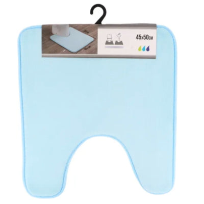 Toilettenvorleger hellblau Mikrofaser 45 x 50 cm | 16 Stück