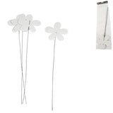 Decorative plug flower white 38 cm set of 4 | 24 pieces