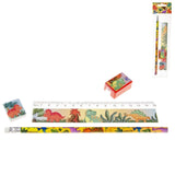 Dinosaur stationery set 19 cm set of 4 | 24 pieces
