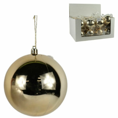 Christmas ball gold-colored 10 cm | 24 pieces
