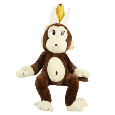 Kuscheltier Affe mit Bananenschale sitzend 55 cm 2 sortiert | 15 Stück