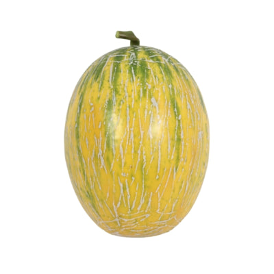 Decoration fruit honeydew melon yellow green 15 cm | 6 pieces