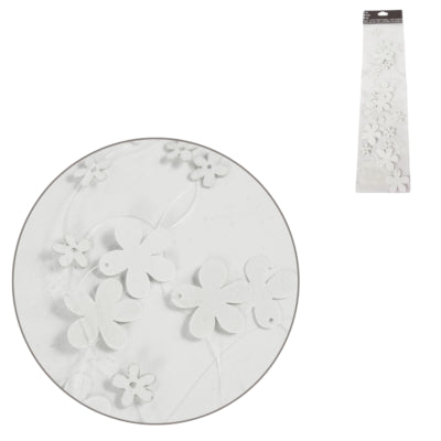 Kransblomst hvit 120 cm | 48 stykker
