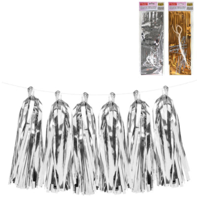 Tassel garland 250 cm 2 assorted | 24 pieces