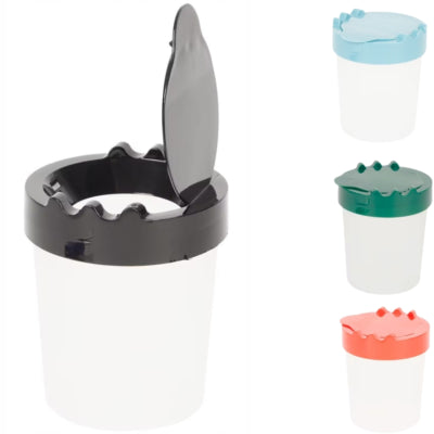 Brush cleaning cup 10 cm 4 assorted | 36 pieces