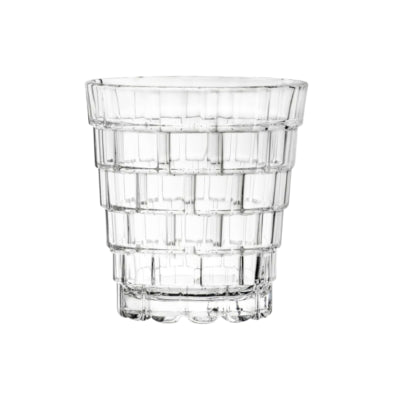 Qube-Becher aus Glas 280 ml 4er-Set | 12 Stück