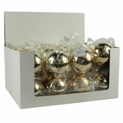 Christmas ball gold-colored 10 cm | 24 pieces