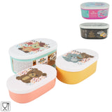 Lunch box kids oval 3 assorted set of 3 | 10 pieces