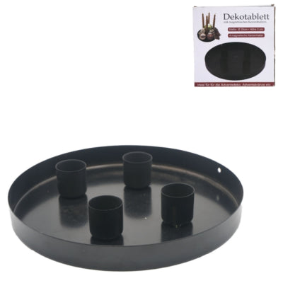 Brett lysestake metall sort 20 cm | 6 stk