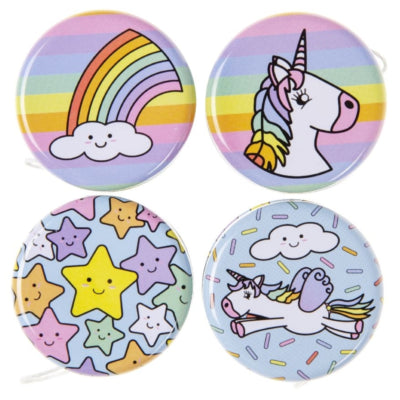 Yo-yo unicorn 5.2 cm 4 assorted | 24 pieces