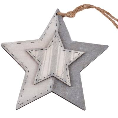 Ngk Pendant Star Grey 19 cm | 24 Stéck