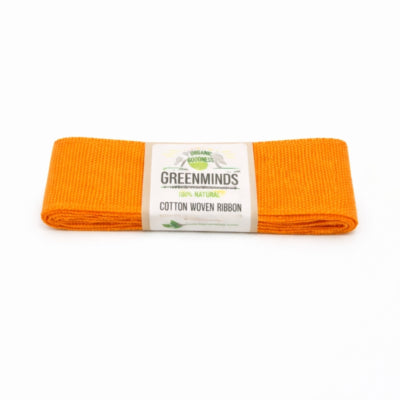 Greenminds ribbon cotton orange 2 m | 48 pieces