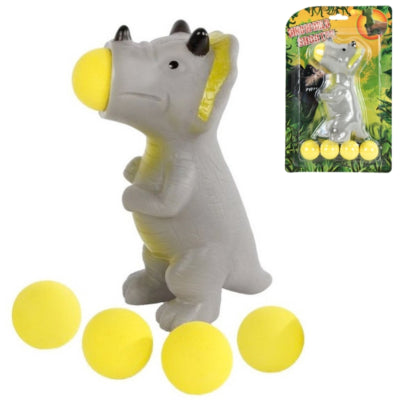 Dinoworld Dinosaurier Popper mat 5 Bäll 14 cm | 12 Stéck