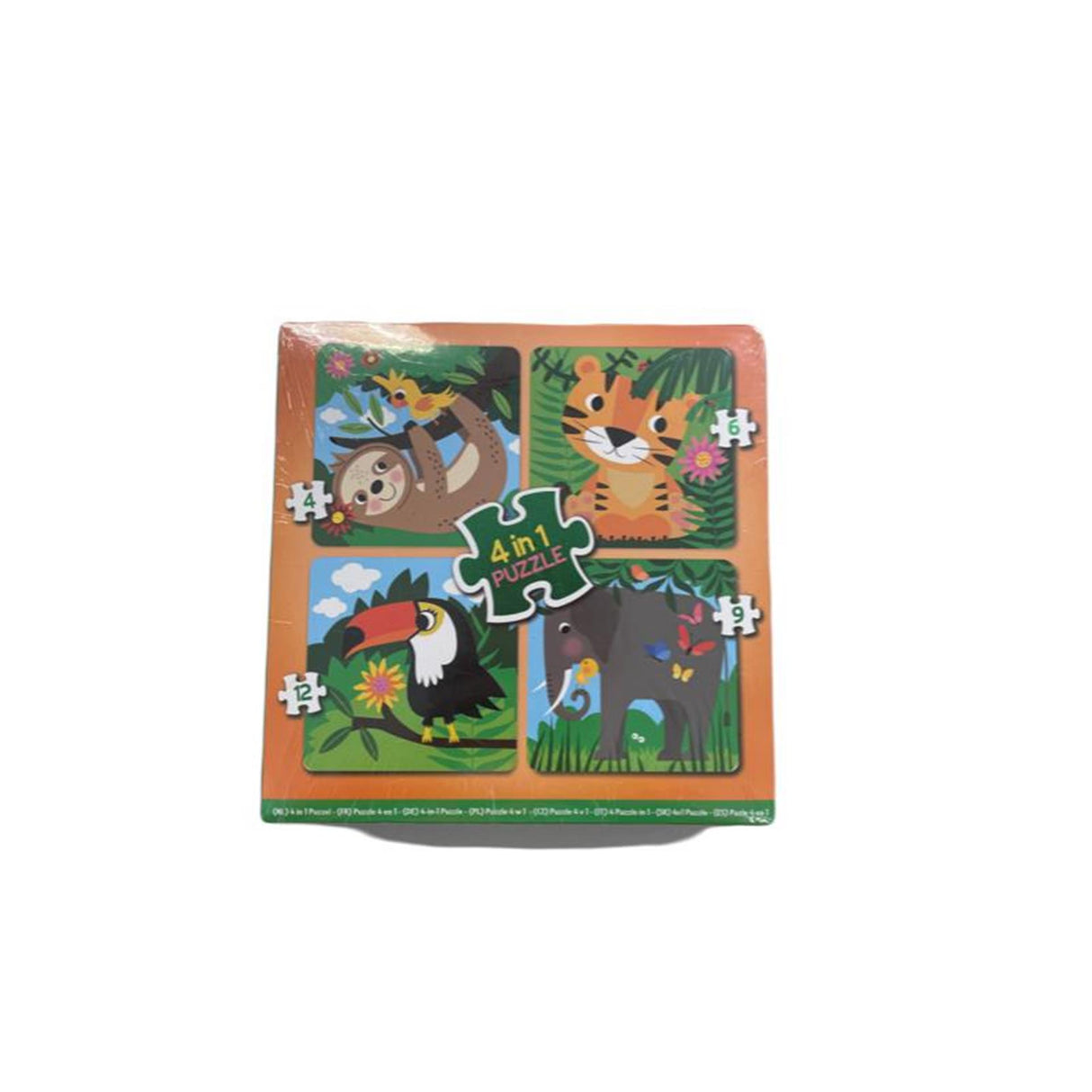 4-in-1 puzzle 4,6,9 and 12 pieces