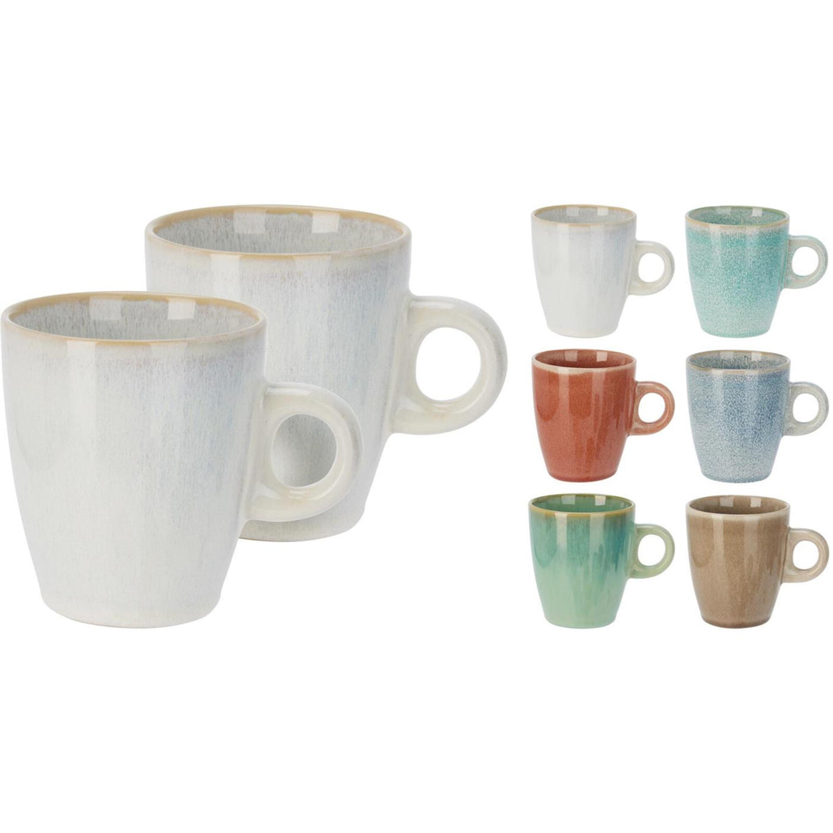 Excellent houseware cup earthenware 220ml set of 2 pieces