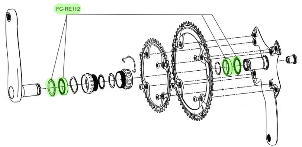 Campagnolo - crank bearing set USB ultra-torque system (2 pcs.)