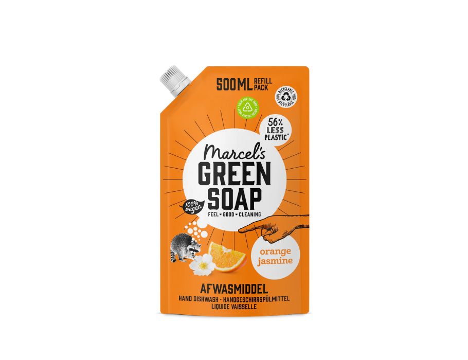 Marcels Green Soap Refill washing up orange jasmine 500ml