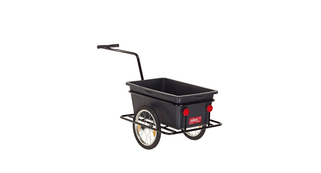 Roland Big Boy Bicycle Trailer - Plastic Steel - 90L - Sort