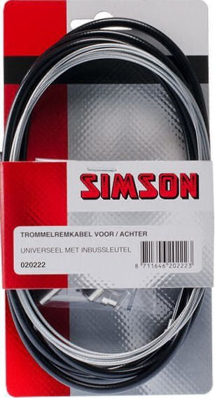 Simson Trommelremkabelset voor achter