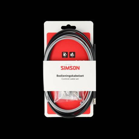 Simson trommelremkabelset compleet universeel zwart rvs